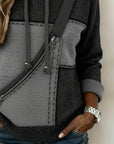 Stylish Color-Blocked Hoodie