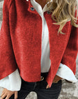Women's Coat with Round Neck and Long Sleeves