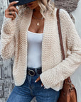 Solid Color Open Front Cardigan
