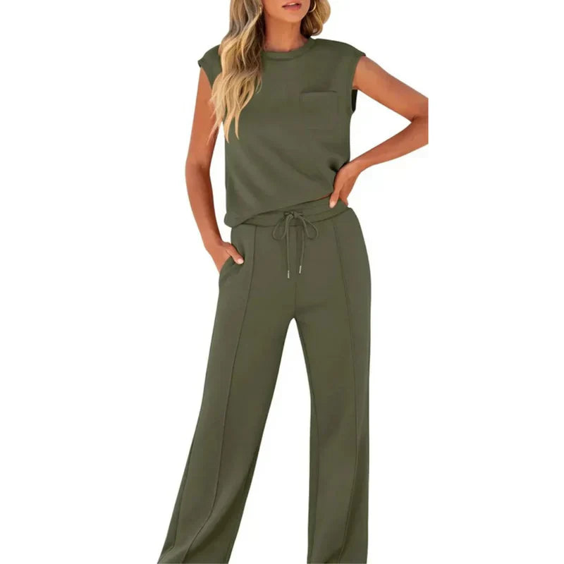 Elegant Two Piece Sleeveless Set