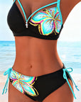 Bralette Lace-Up Printed Bikini