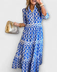 Midi Dress with Chain Pattern