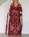 Bohemian V-Neck Loose Dress