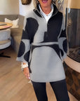 Half-Zip Stand Collar Fashionable Sweater