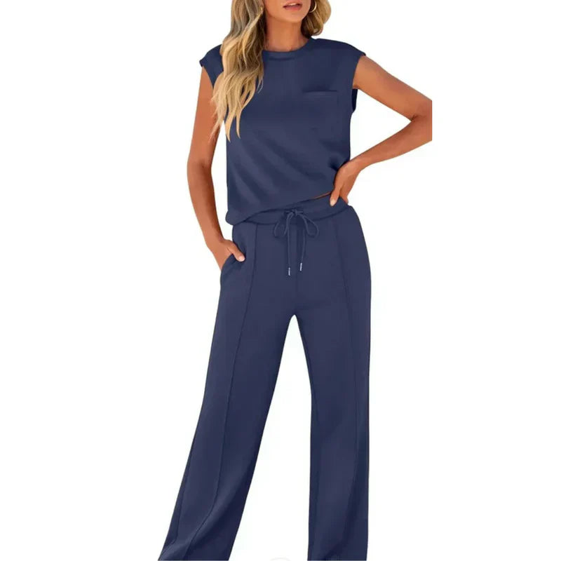 Elegant Two Piece Sleeveless Set