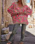 Casual V-Neck Warm Loose Sweater