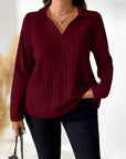 Long Sleeve Sweater with Flap