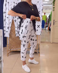 Mid-Rise Casual Printed Pants