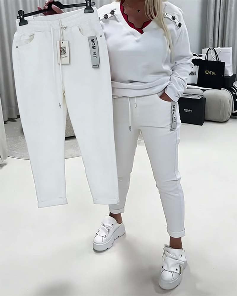 Fashion Stretch Drawstring Pants
