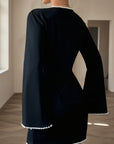 Stylish Long Sleeve Straight Dress