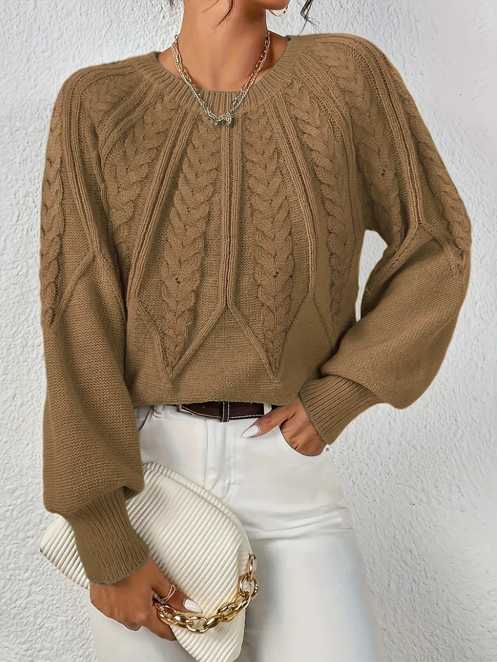 Maeve Cozy Knit Flare Sweater