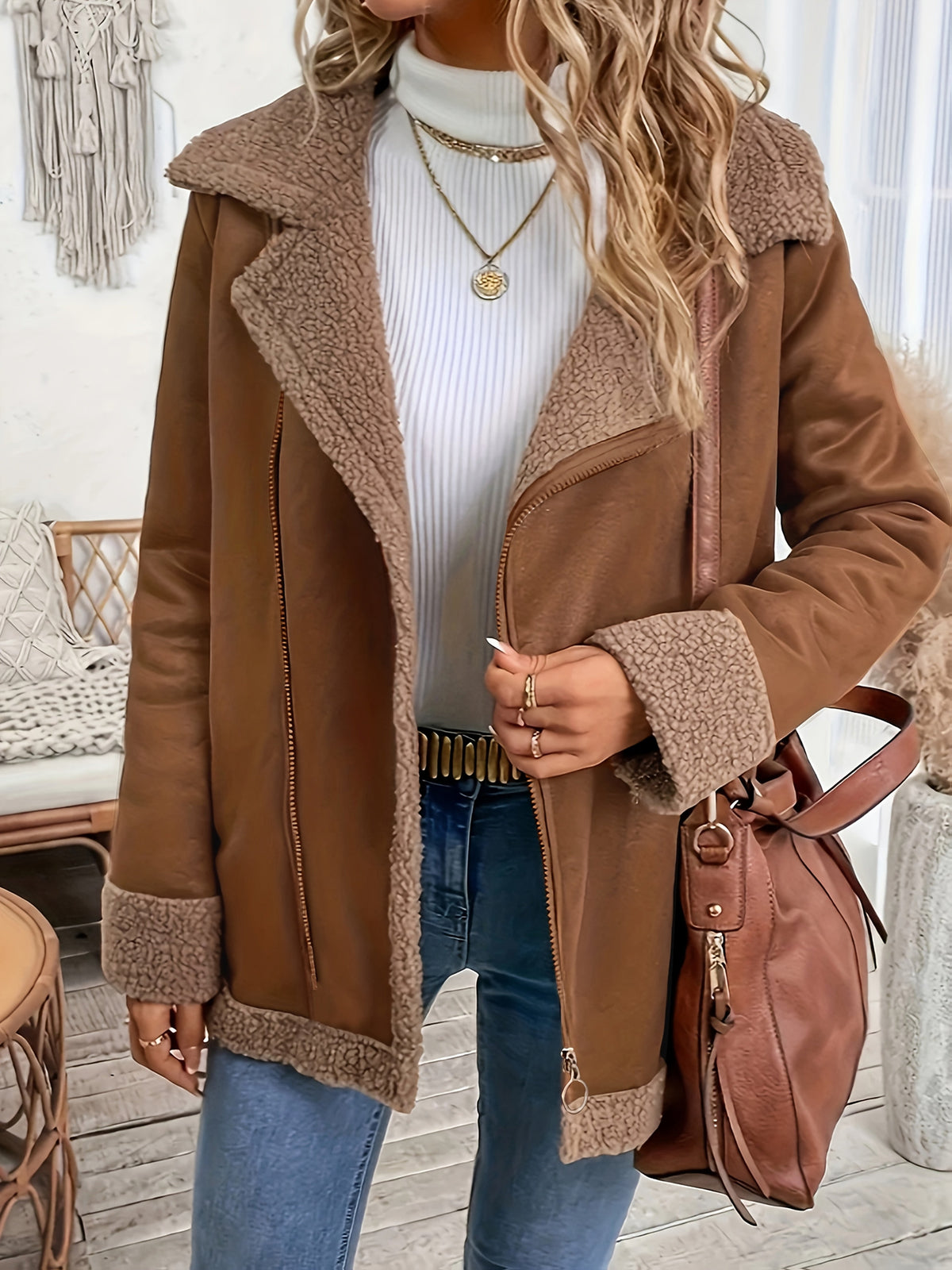 Elegant Wool Blend Jacket Women