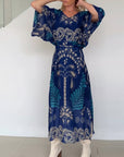 Bohemian V-Neck Loose Dress