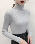 High-Neck Knit Sweater Base Layer