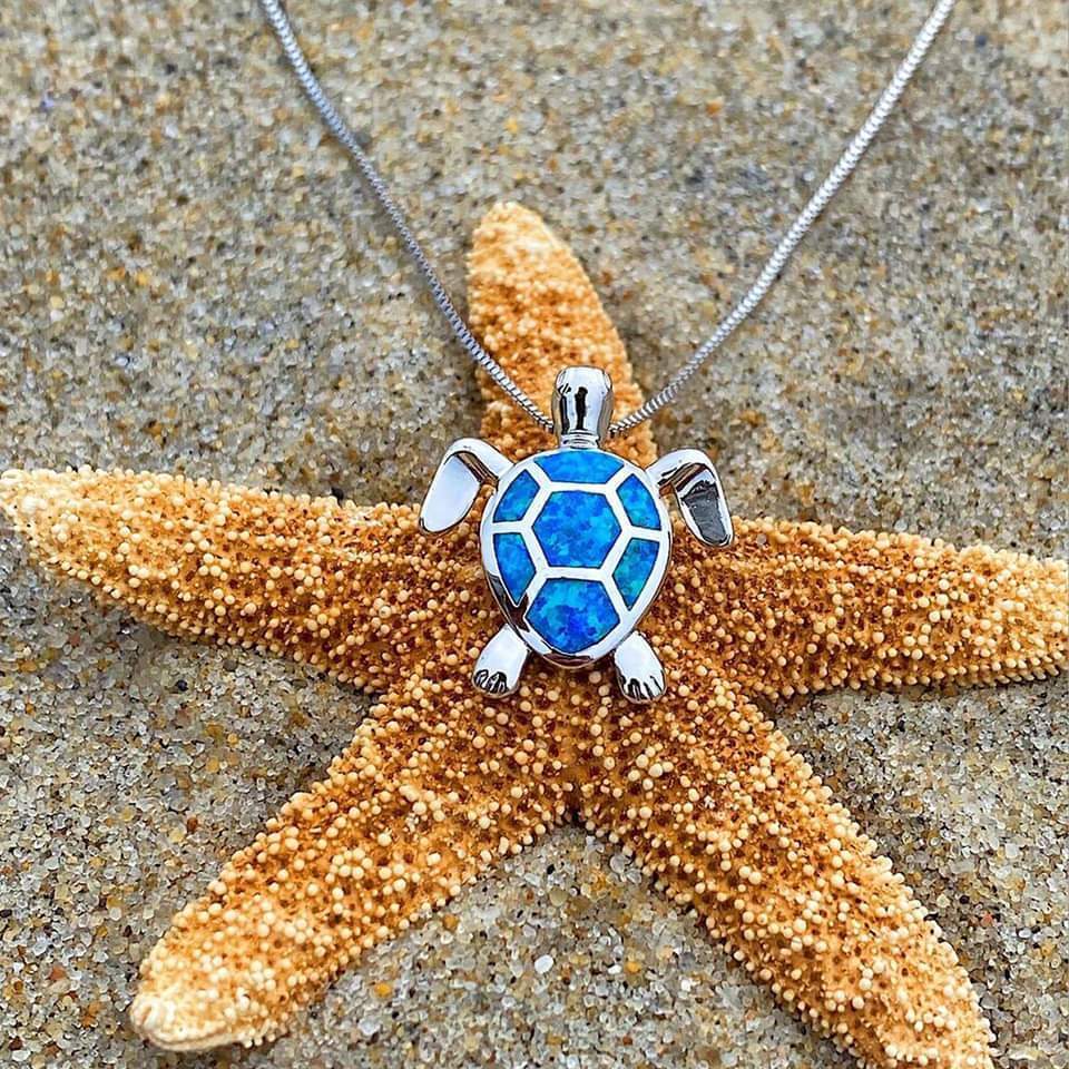 Sea Turtle Necklace and Earring Set