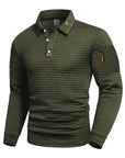 Aero Long Sleeve Polo Shirt | Textured Finish, Zip Sleeve Pocket 4