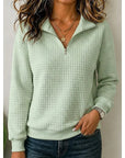Aero Men's Quarter Zip Pullover | Soft Textured Knit, Stand Collar 0