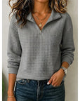 Aero Men's Quarter Zip Pullover | Soft Textured Knit, Stand Collar 8