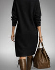 Ava Womens Dress | High Neck, Midi Length, Loose Fit 8