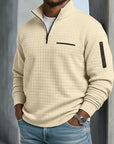 Benson Men's Shirt | Long Sleeve Waffle Texture, Relaxed Fit 4