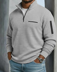 Benson Men's Shirt | Long Sleeve Waffle Texture, Relaxed Fit 5