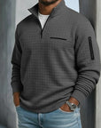 Benson Men's Shirt | Long Sleeve Waffle Texture, Relaxed Fit 6