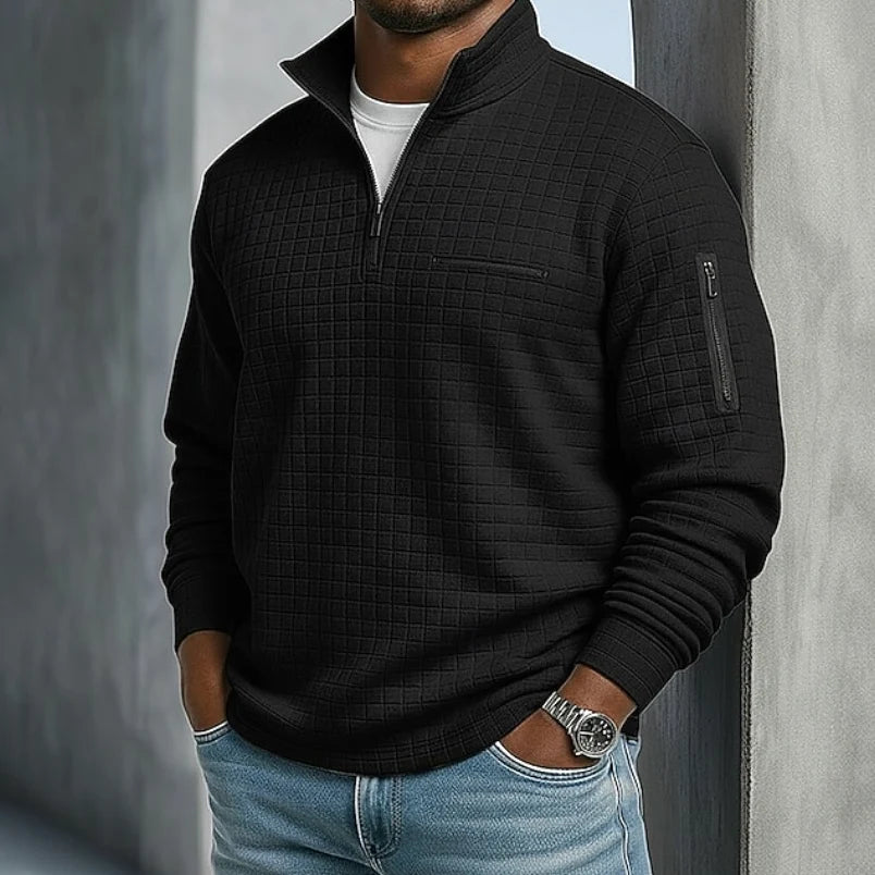 Benson Men's Shirt | Long Sleeve Waffle Texture, Relaxed Fit 8