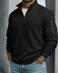 Benson Men's Shirt | Long Sleeve Waffle Texture, Relaxed Fit 8