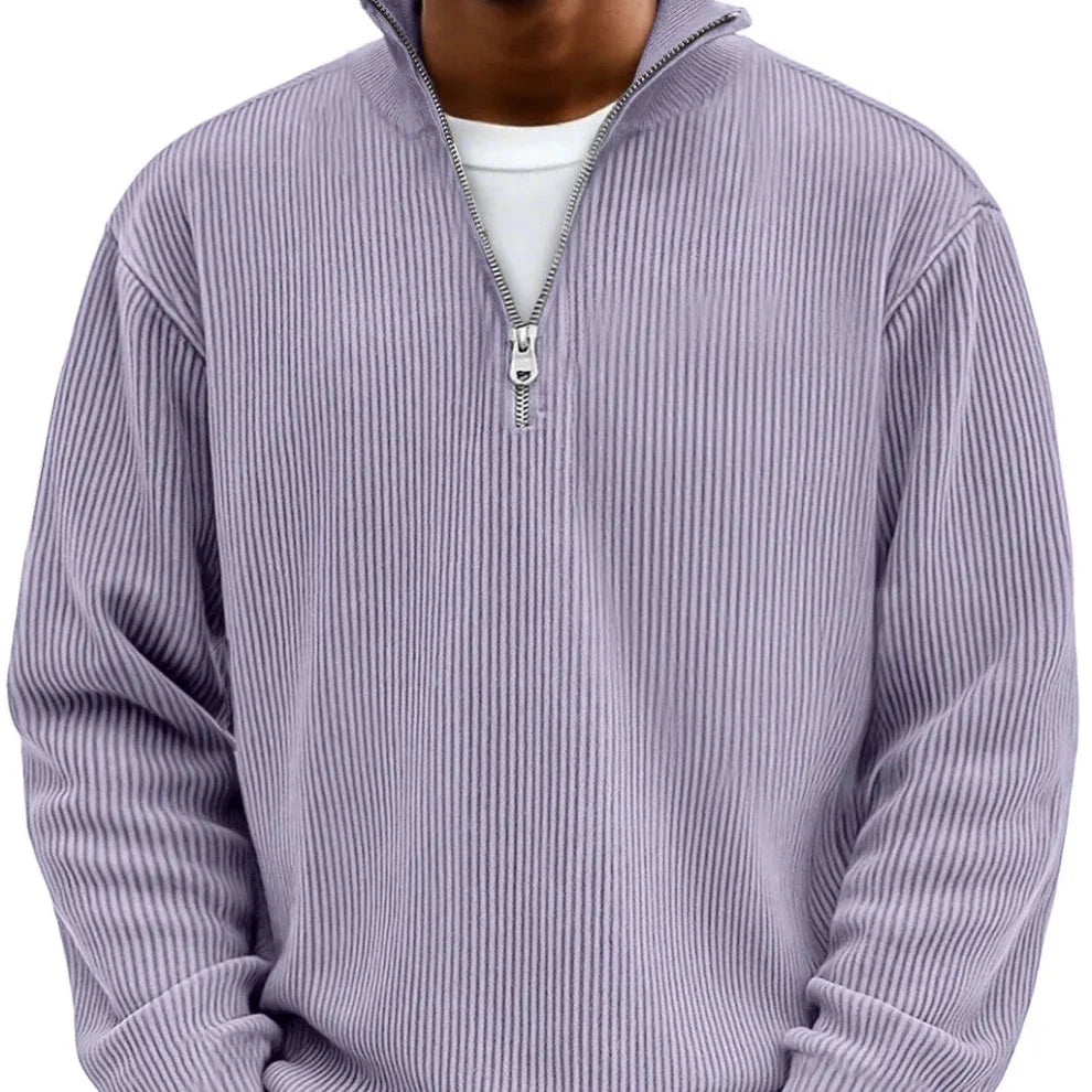 Coco Zipper Sweater | Textured Knit, High Neck, Relaxed Fit 10