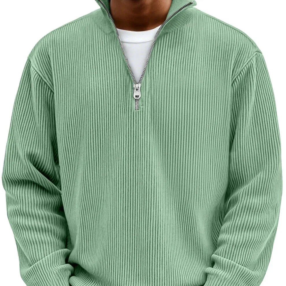 Coco Zipper Sweater | Textured Knit, High Neck, Relaxed Fit 3