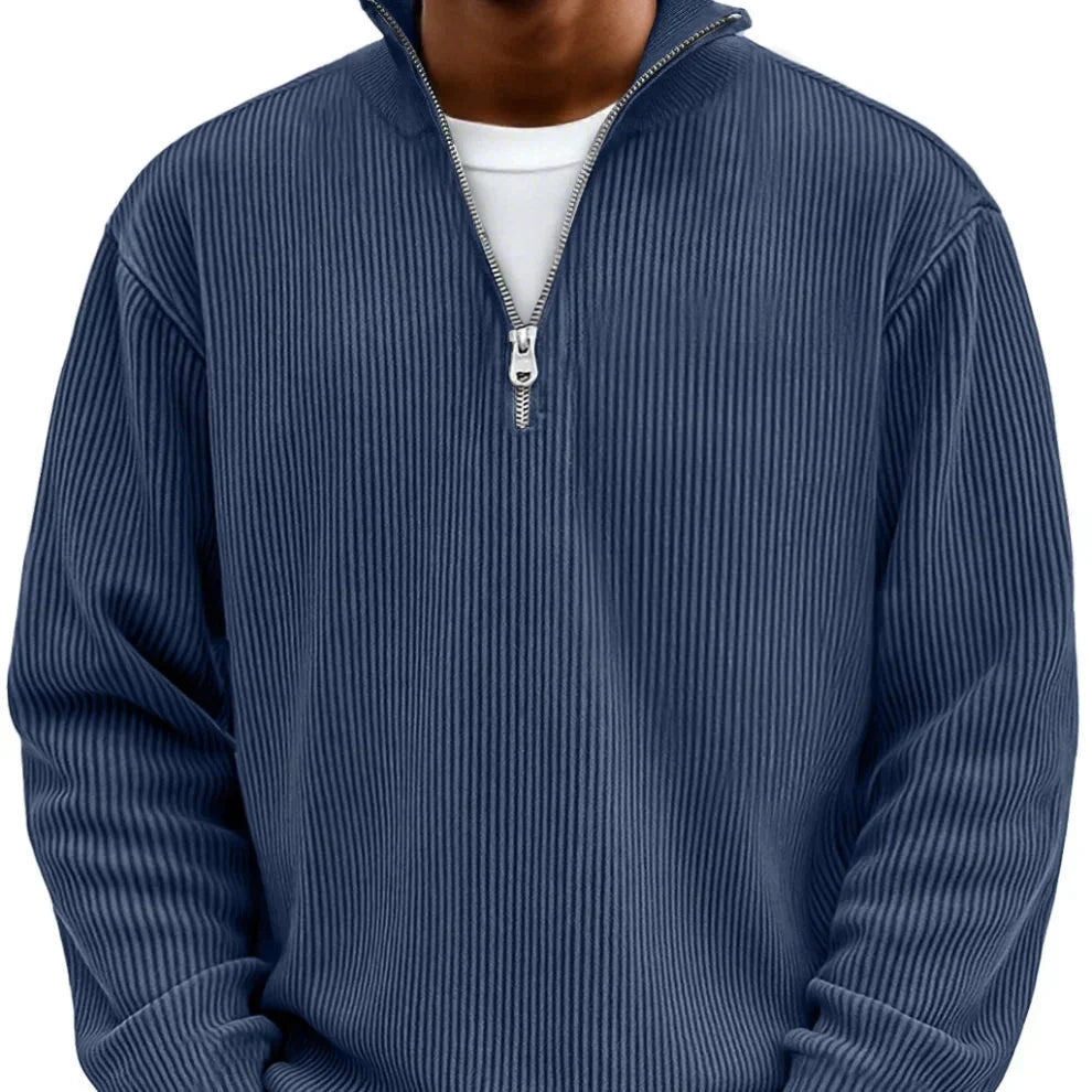 Coco Zipper Sweater | Textured Knit, High Neck, Relaxed Fit 5