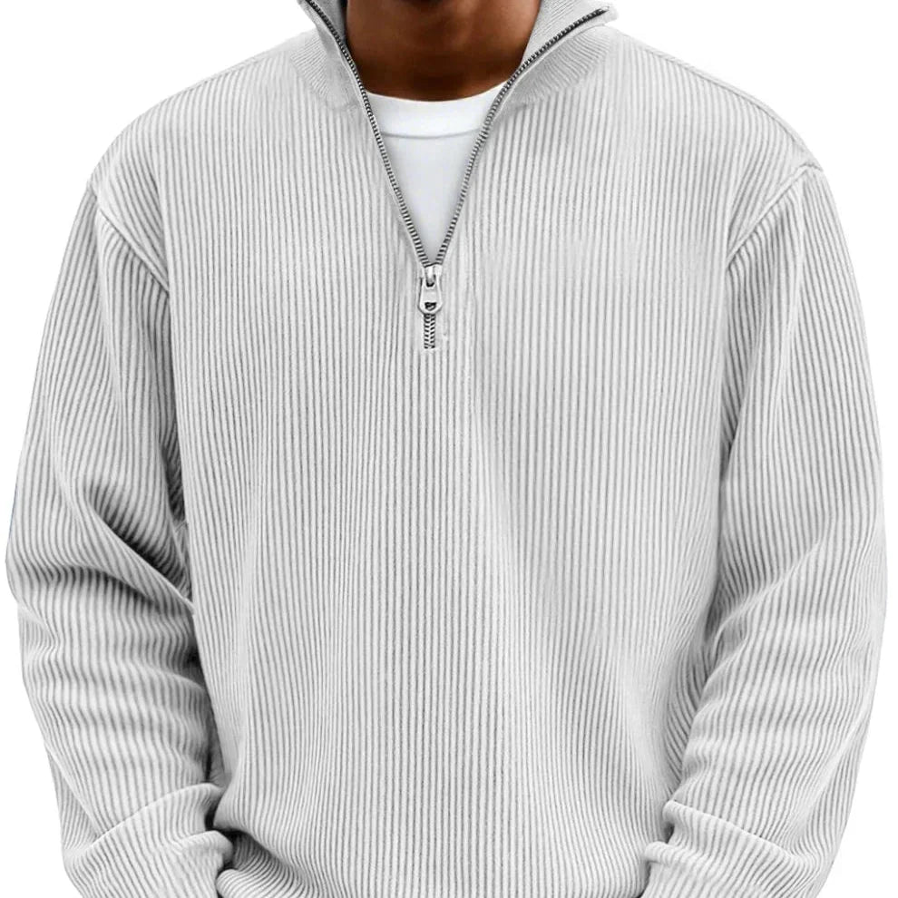 Coco Zipper Sweater | Textured Knit, High Neck, Relaxed Fit 6