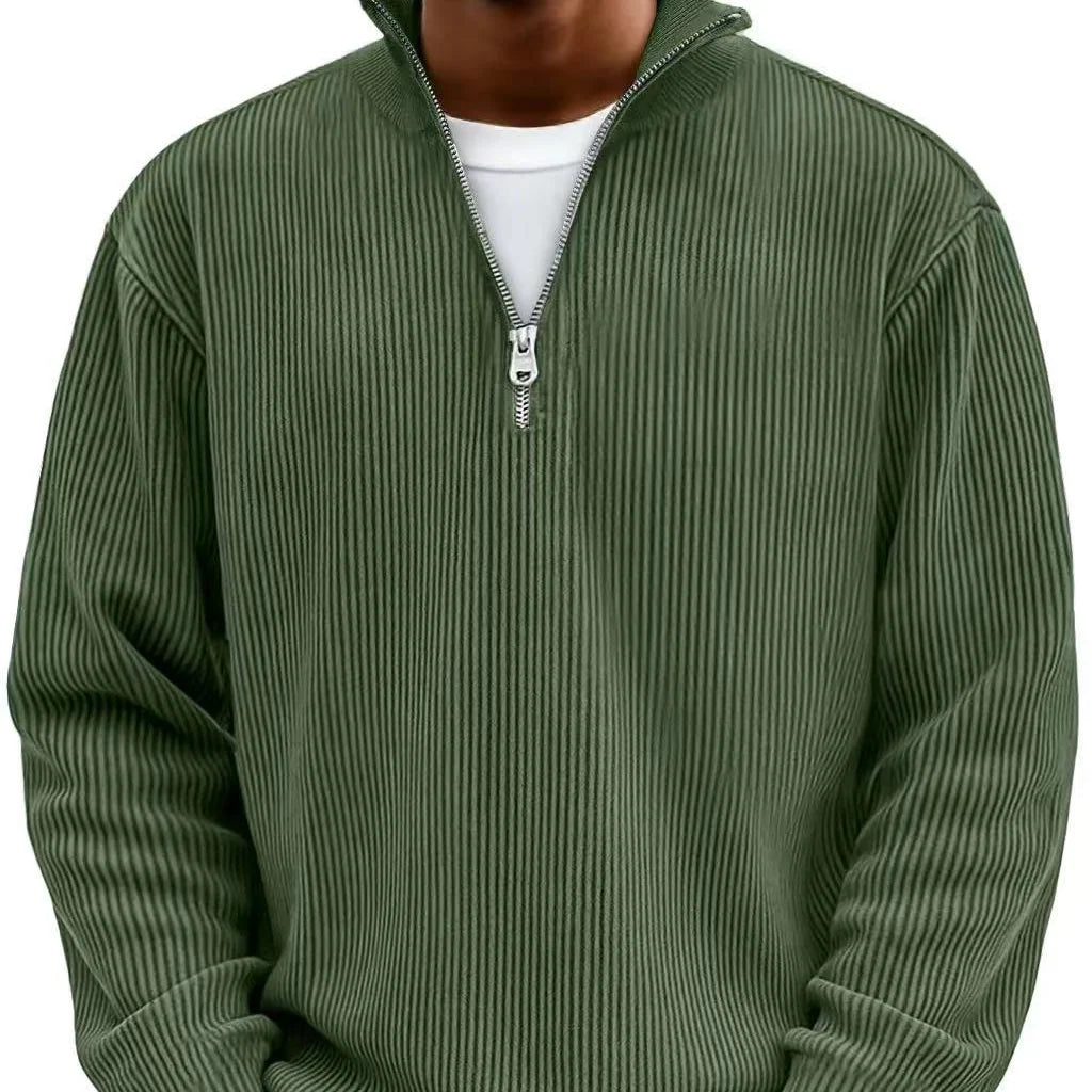 Coco Zipper Sweater | Textured Knit, High Neck, Relaxed Fit 8