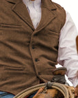 Colton Mens Vest | Classic Herringbone, Tailored Fit 0