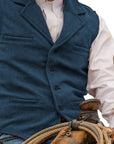 Colton Mens Vest | Classic Herringbone, Tailored Fit 14