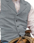 Colton Mens Vest | Classic Herringbone, Tailored Fit 18
