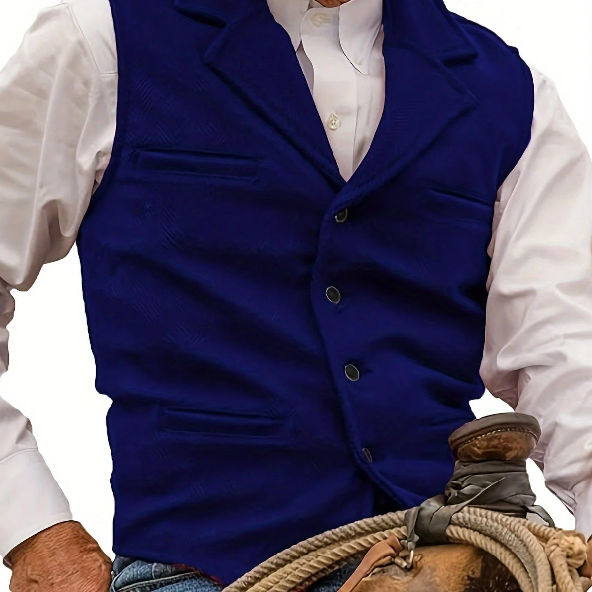 Colton Mens Vest | Classic Herringbone, Tailored Fit 19