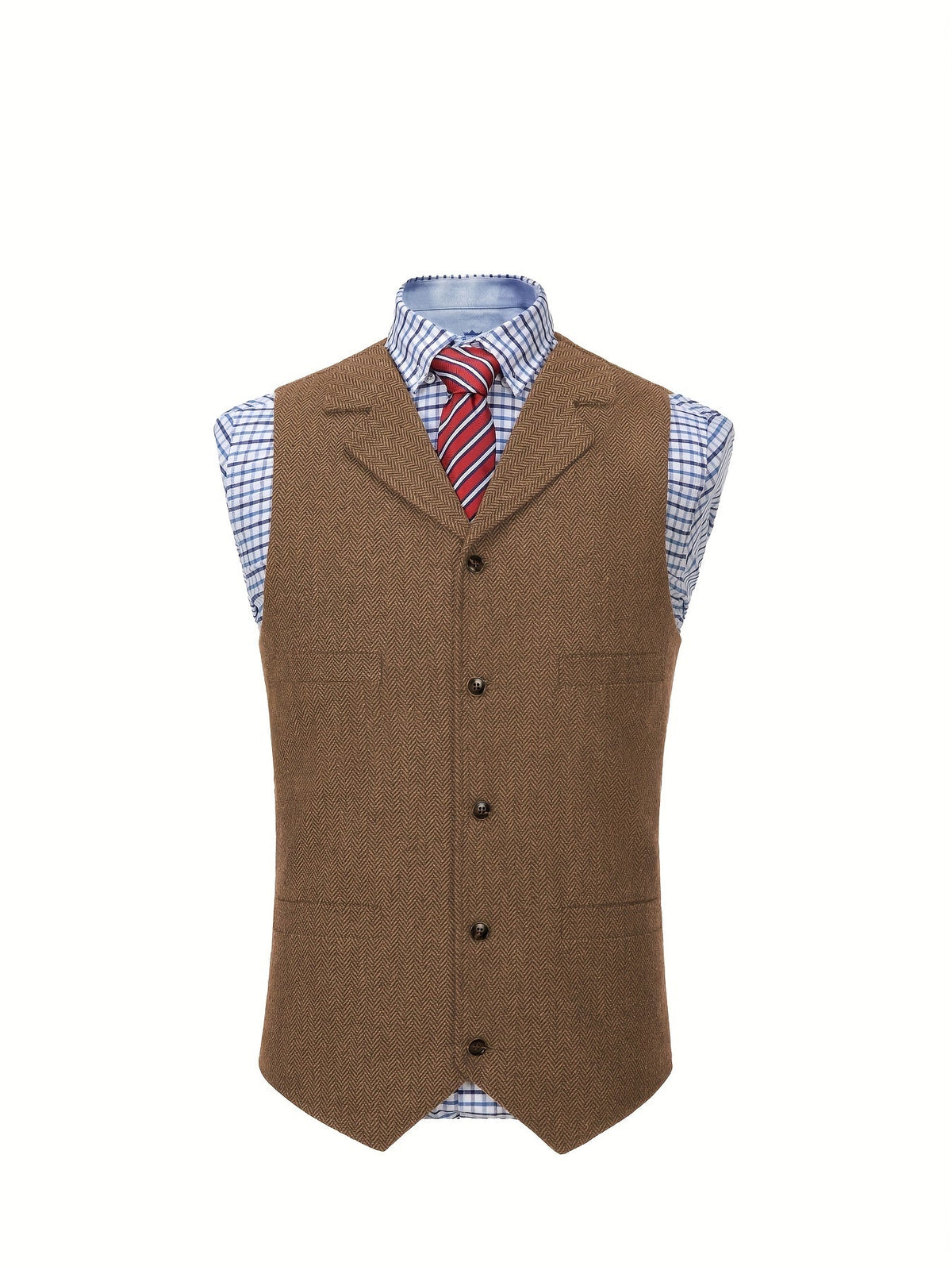 Colton Mens Vest | Classic Herringbone, Tailored Fit 2