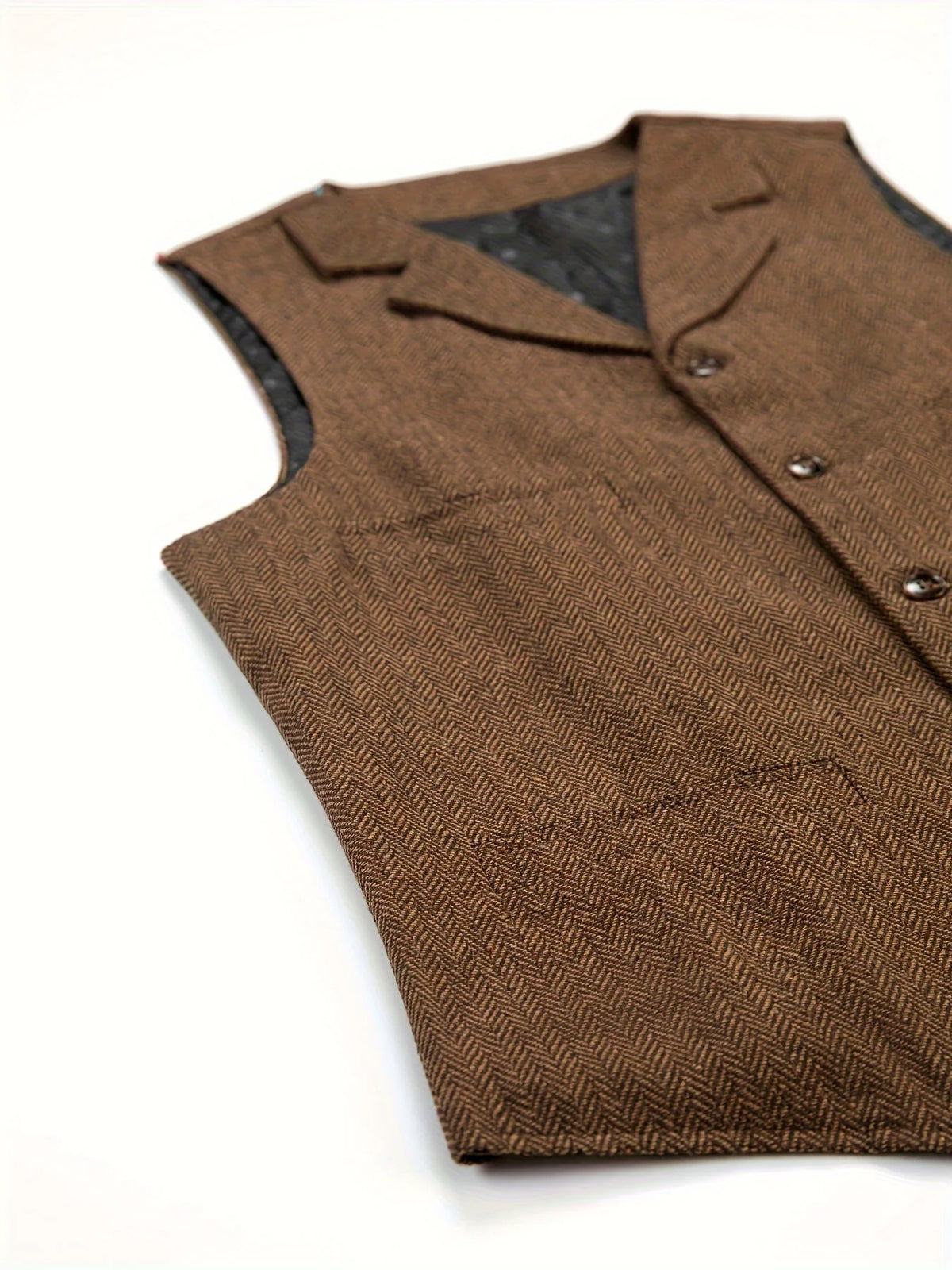 Colton Mens Vest | Classic Herringbone, Tailored Fit 3