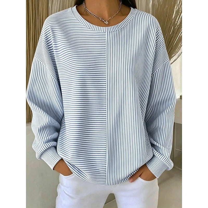 Cora Oversized Hoodie | Relaxed Fit, Striped Design 0