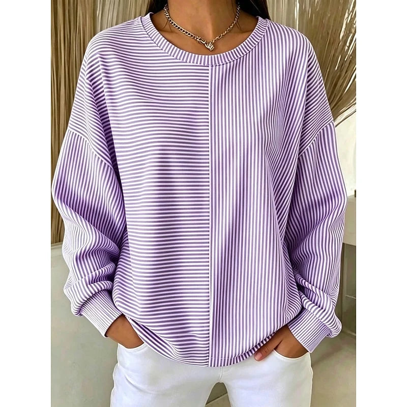 Cora Oversized Hoodie | Relaxed Fit, Striped Design 2