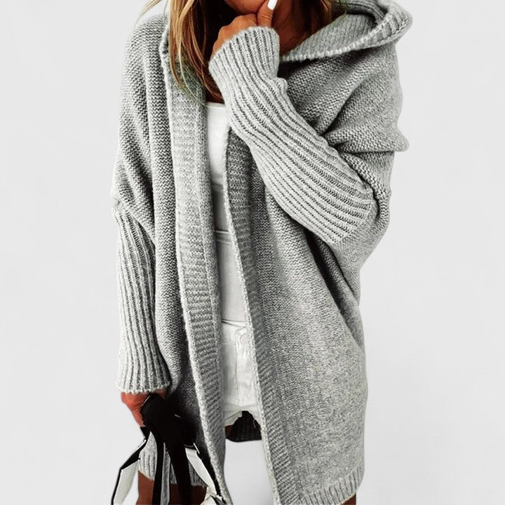 Della Black Cardigan | Oversized Cozy Knit Layer 2