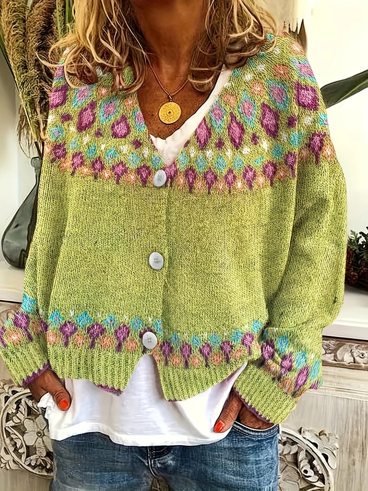 Elysian Nordic Cardigan | Button-Front, Relaxed Fit, Classic Design 2