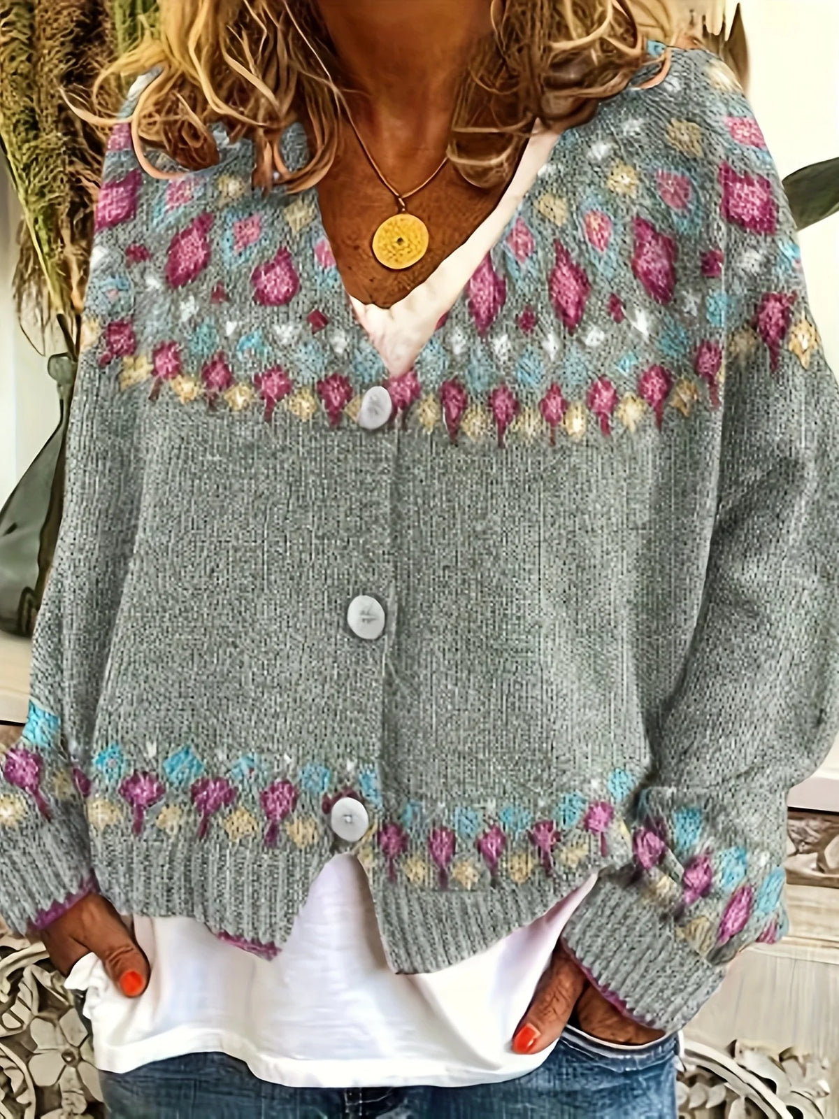 Elysian Nordic Cardigan | Button-Front, Relaxed Fit, Classic Design 3