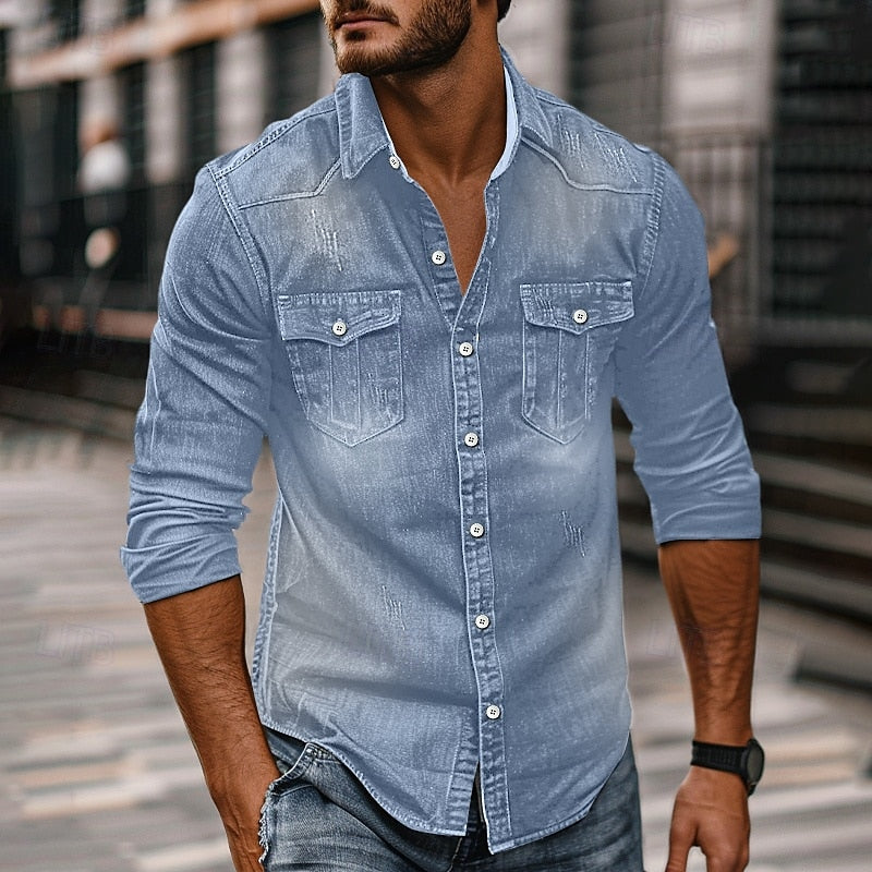 Grady Button Up Shirt | Classic Collared, Versatile Casual Wear 2