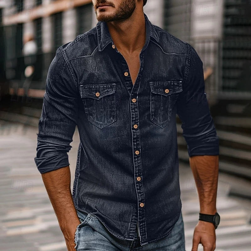 Grady Button Up Shirt | Classic Collared, Versatile Casual Wear 3