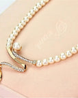 Natural Pearl Necklace + Earrings Set
