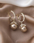 Elegant Malia Pearl Dangle Earrings