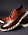 Haven Men's Oxfords | Black Wingtip Oxford Dress Shoes, Cushioned Sole 0