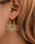 Handmade Lotus Mandala Earrings